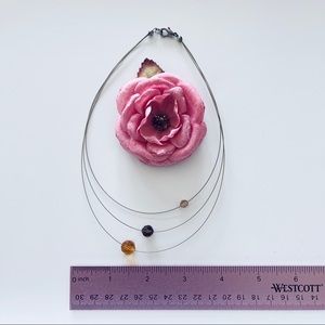 Wire Layer Necklace made with Swarovski Crystal